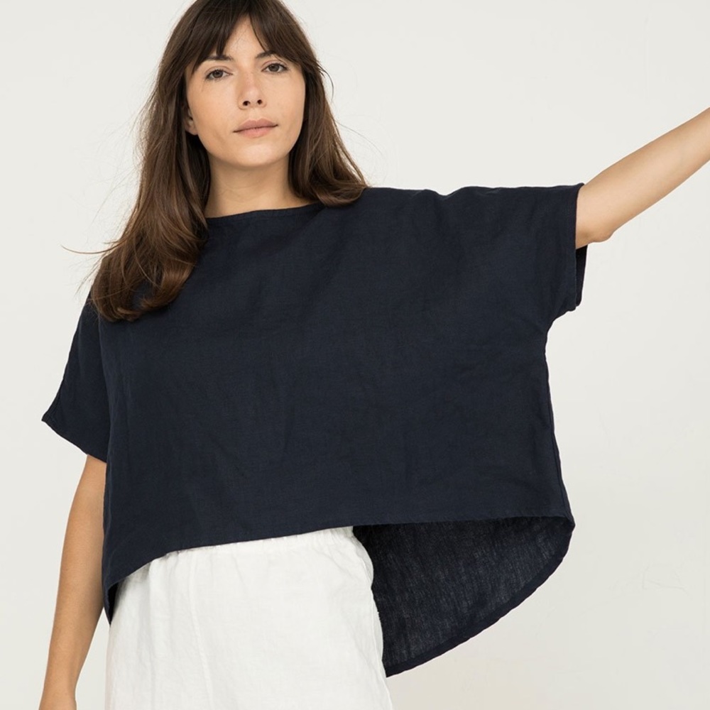 ES Linn Tee, black cotton, OSP